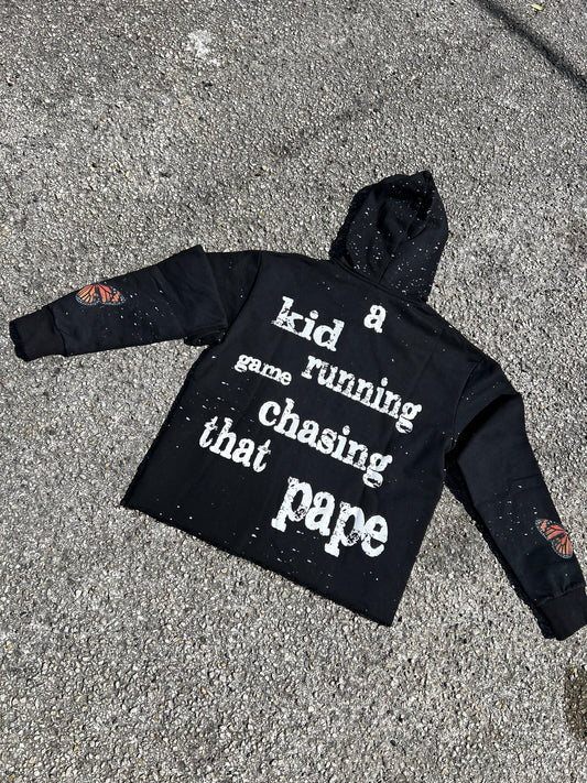 Lonely With Motion Butterfly Cropped Edition Hoodie